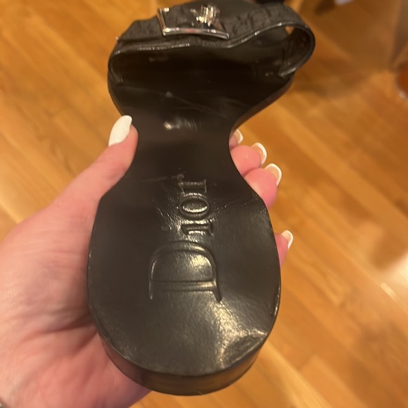 Dior Black Sandals with Silver Buckle - Picture 14 of 15